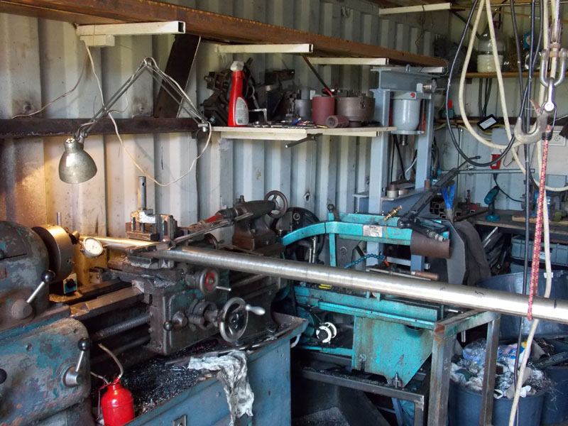 cutting propshaft keyslot on a lathe